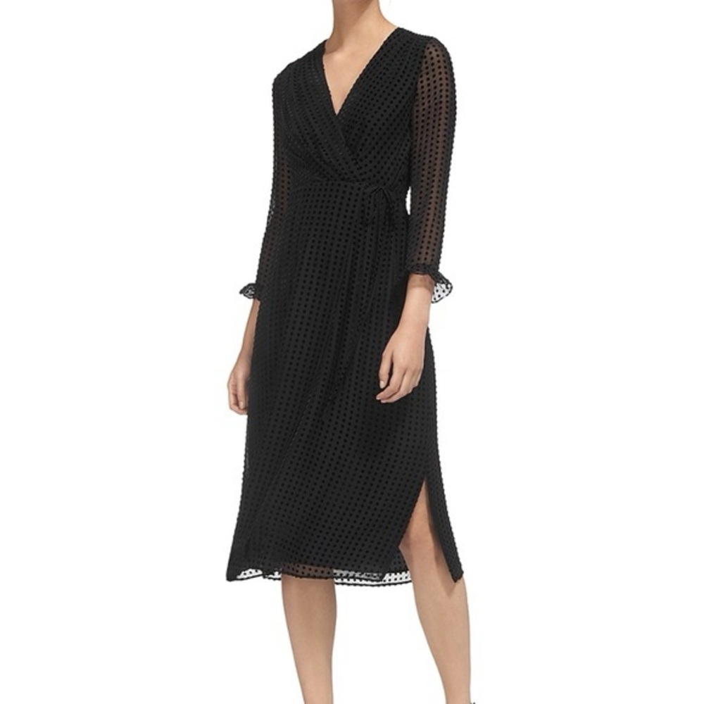 Whistles Venus Velvet Spot Wrap Dress